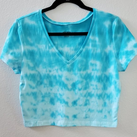 wild fable Tops - Tie Dye Crop Shirt Teal Like a Med